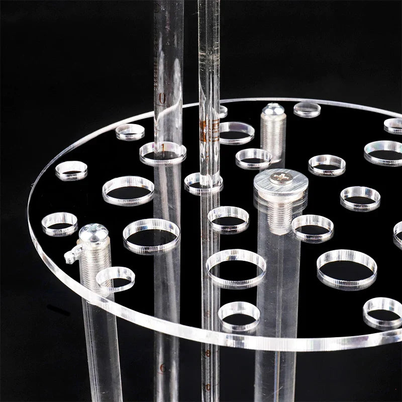 14 Holes 28 Holes Plexiglas Rack Pipette Rotatable Straw Holder Circular and Trapezoid Laboratory Pipettor Holder