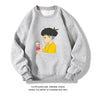 Autumn New Men's Fashion Round Neck Sweatshirts Print Loose Large Size Daily Casual Long Sleeve Sweatshirts 6 Styles