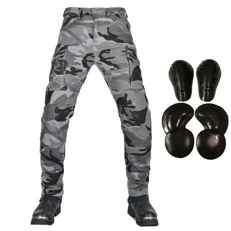 2 Camouflage Model Summer Riding 4 Season Knight Jeans Motorcycle Pants  Pantalones Motocicleta Hombre Featherbed Jeans Gears