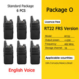 Retevis RT622 Mini Walkie Talkie 4 Pcs Walkie-talkies PMR446 FRS VOX Portable Two Way Radio Station for Restaurant Hotel