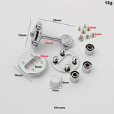 New Rectangle Eyelets Hanger Metal Lock for Bag Hardware Wholesale Fashion a Set of Locks Fitting Woman Handbag Bag Accessories