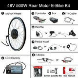 36V 48V 500W Ebike Conversion Kit 15/20/24AH Hailong Battery Front Rear Wheel Hub Motor 20 26 27.5 29 inch 700C Electric Bicycle