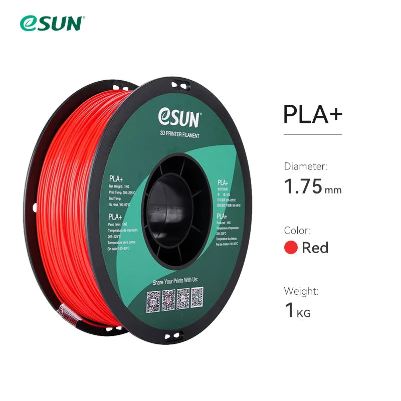 eSUN PLA+ Filament For 3D Printer 10Pcs 1.75mm PLA Plus 3D Printer Filament Accuracy +/- 0.03mm 10KG  PLA+ 3D Printing Material