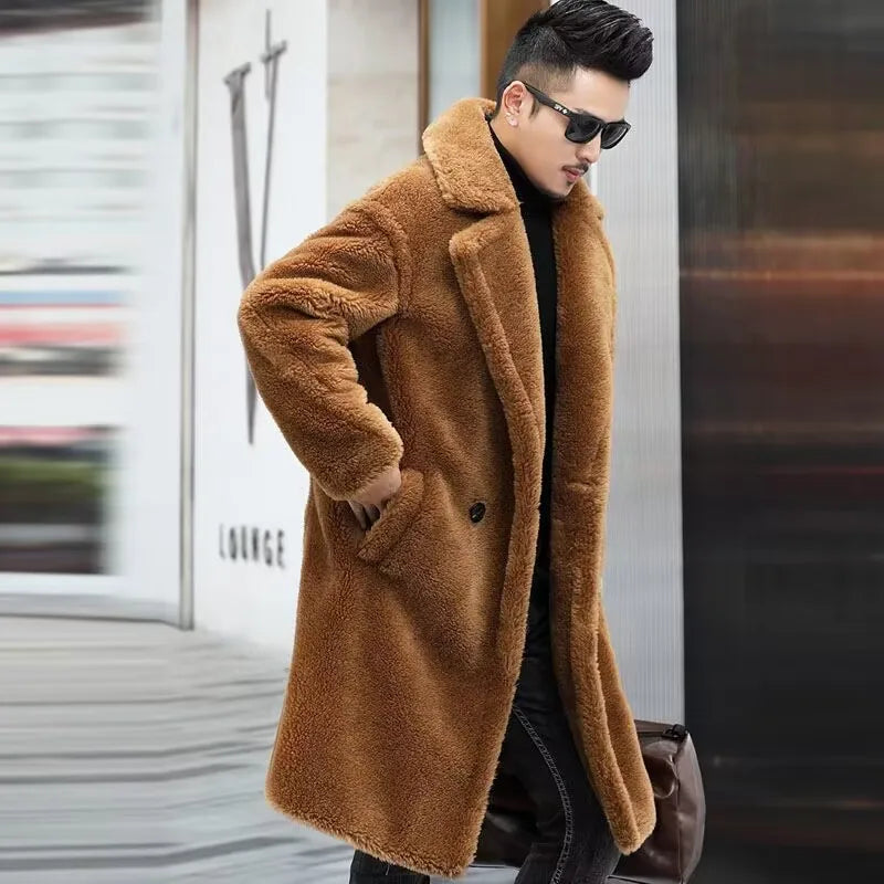 Fur Parkas Warm Men's Long Jacket New 2023 Winter Jacket Men Snow Wear Winter Coat Men's Clothing Thicken Warm Fleece Jackets