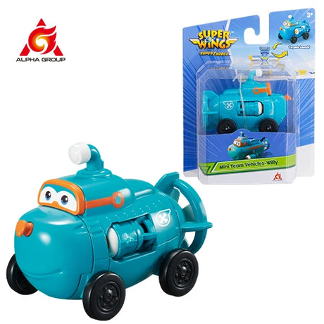 Super Wings Mini Transforming Shine 2 Inches Transform Robot to Plane in 3 Steps Deformation Action Figures Anime Toys For Kids