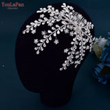 TOPQUEEN Rhinestone Bridal Comb Women Hair Clip Wedding Hair Accessories Pageant Tiara Headwear Bride Headpiece with Comb HP507