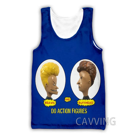 CAVVING 3D Printed  Beavis and Butthead  Tank Tops Harajuku Vest Summer Undershirt Shirts Streetwear for Men/women