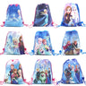 12Pcs Disney Lilo Stitch Mickey Minnie Mouse Non-woven Drawstring Bags Kids Swimming School Backpacks Birthday Party Gifts