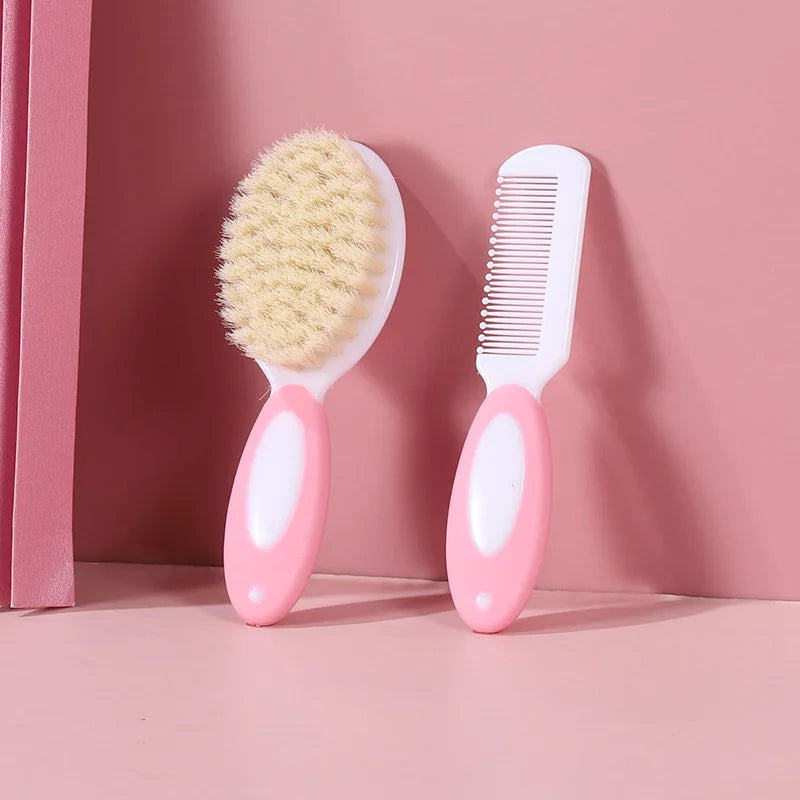 2pcs/let Baby Care Comb Set Anti-scratch Girl Hairbrush Newborn Hair Brush Infant Comb Head Massager Kids Comb