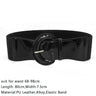 Women Elastic Stretch Waistbands  Female Gold Round Buckle Belts Fashion Wide Waist BeltsLadies Decorative Belt For Dress Coats