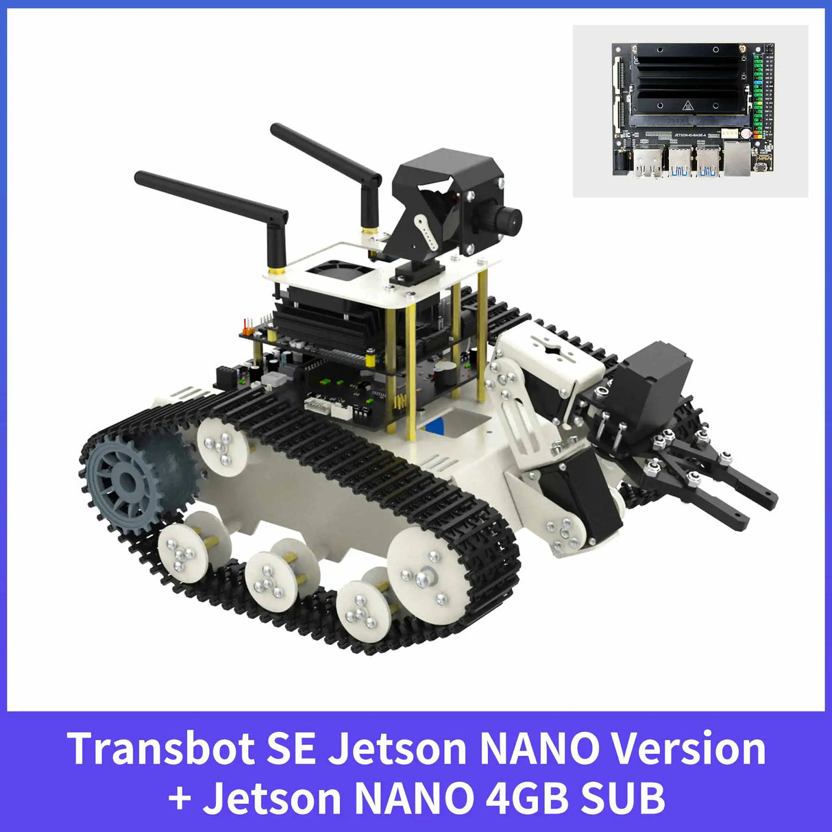 Transbot SE ROS Robot AI Vision Tank Car with 2DOF Camera PTZ Python Programing MoveIt simulation for Jetson NANO Raspberry Pi