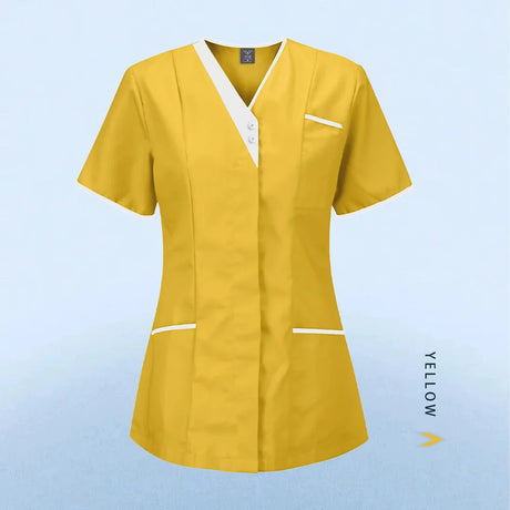 Nursing Scrubs Uniform Women Medical Tops Short Sleeve Surgical Uniform Pet Shop Beauty Salon Work Uniform Blouse Costume Shirts