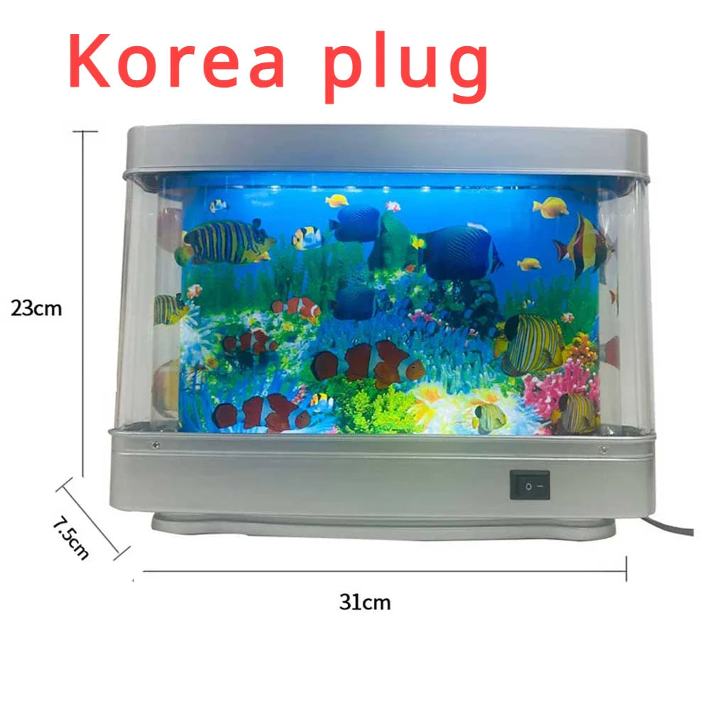 LED Aquarium Fish Tank Lamp Landscape Lamp Living Room Decoration Imitation Aquarium Landscaping Underwater World Akwarium