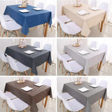 Faux Linen Tablecloths Rectangle Washable Table Cloths Wrinkle Stain Resistant Table Cover Cloth for Kitchen Dining Room JAF040