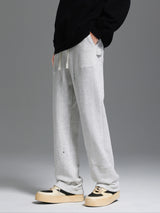 Side Strap button-down Logging Sweatpants Straight Leg Loose Heavy Cotton High Street Slacks