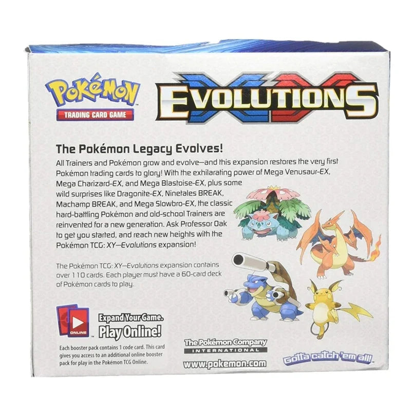 Newest 324Pcs Pokemon Cards Sun & Moon XY Evolutions Pokemon Booster Box Collectible Tradiner Card Game toy for children