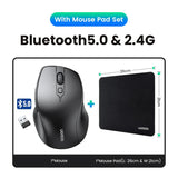 UGREEN Wireless Mouse Bluetooth5.0 Mouse Ergonomic 4000DPI 6 Mute Buttons Mouse For MacBook Tablet Laptops Computer PC 2.4G Mice