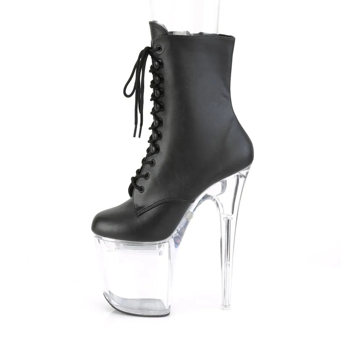 Fashion Sexy Knight Female 8 Inch High Heel Platform Ankle Boots for Women Autumn Winter Shoes 20cm Black Pole Dancing Boots New