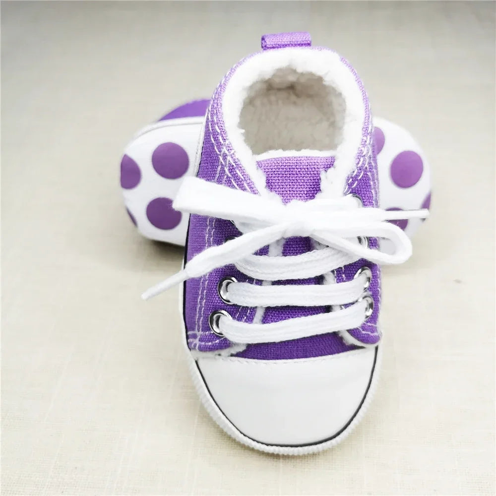 Baby Canvas Classic Sneakers Newborn Print Star Sports Baby Boys Girls First Walkers Shoes Infant Toddler Anti-slip Baby Shoes