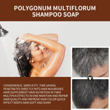 Natural Darkening Black Gray Hair Recolor Soap Polygonum Multiflorum Moisturizing Damage Repair Anti Dandruff Shine Smooth