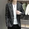 Fashion Suit Jacket Men Spring Summer Single West Top Young Men Light Luxury Comfortable Casual Electric Shock Line Small Suit