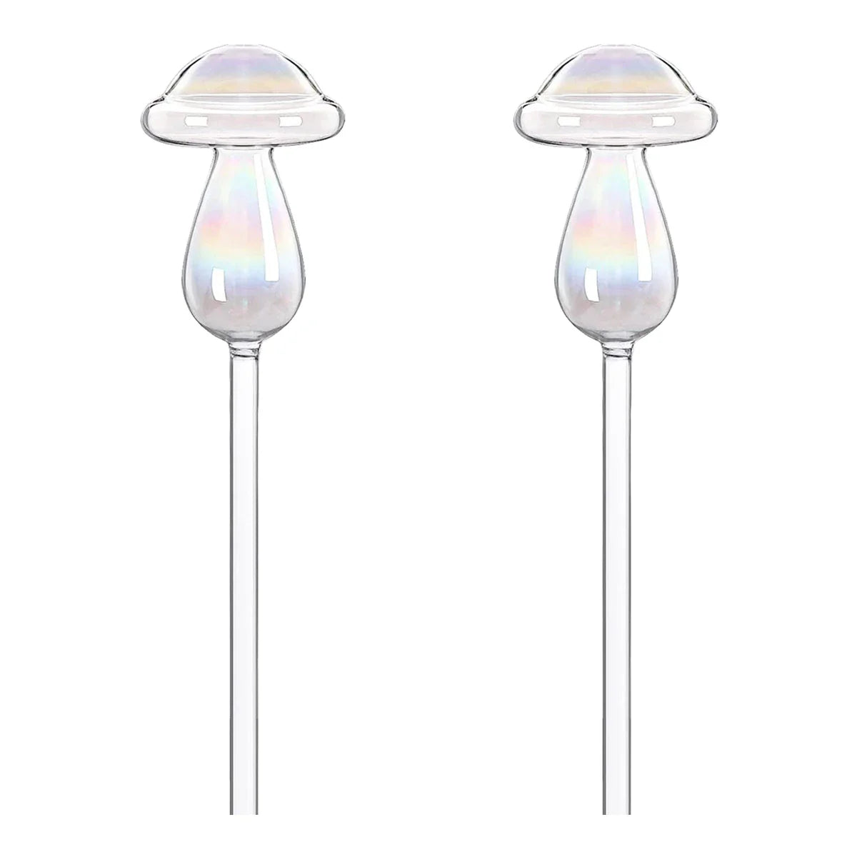 2/4Pcs Plant Water Cans Automatic Self Watering Globes Glass Mushroom Heart Shape Watering Drippers Device Home Garden Supplies