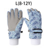 Winter Children Gloves for Boy Girl Cute Printed Five-Finger Ski Gloves Waterproof No-Slip Thickened Snow Kids Accessories 4-12Y