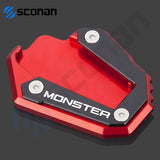 For Ducati Monster 1200 1200R 1200S 821 937 950 PLUS Motorcycle CNC Kickstand Side Stand Extension Pad Support Plate Accessories