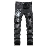 Mens Ripped Skinny Stretch Jeans wholesale Hombre Hip Hop Mens Amirys Jeans Designer Clothes