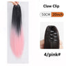 Ombre Color Straight Claw Clip On Ponytail Hair Extension Synthetic Ponytail Extension Hair For Women Pony Tail Hair Hairpiece