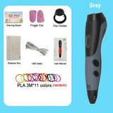 Creative 3D Drawing Pen for Kids - Adjustable Speed, LCD Display, Compatible with PLA Filament - Perfect DIY Art Gifts!