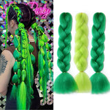 Jumbo Braids Hair Extension 24 inches 3 Pcs/Lot Synthetic YAKI Textured Braided Hairpiece For Twist Box Crochet Braiding Hair