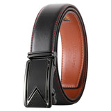 Plyesxale Men Belt 2024 Cowhide Genuine Leather Belts For Men Luxury Automatic Buckle Belts Brown Black Cinturones Hombre B55