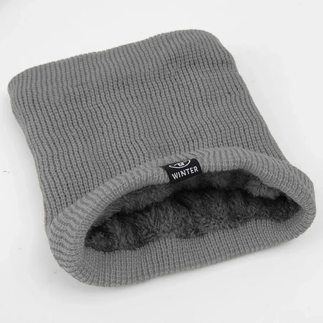 Solid Winter Plush Muffler Woolen Knitting for Women Fleece Ring Bandana Scarf Neck Warmer Buff Thick Cashmere Headband Ski Mask