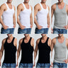 8 Pcs Cotton Mens Sleeveless Tank Top Solid Muscle Vest Men Undershirts O-neck Gymclothing Tees Tops Body Hombre Men Clothing