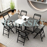 Table Folding Dining table Movable Table Set Dining Table Chair Set Chair Dining Room Furniture Small Apartment Living Room