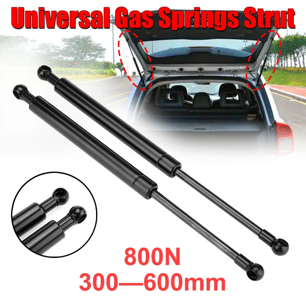 2Pcs 800N Universal 300/350/400/450/500/600mm Gas Strut Bars Gas Support Boot Bonnet Car Caravans Doors Windows Hatches Boat Bus