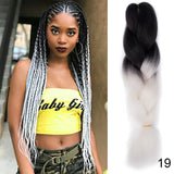 24Inch Synthetic Hair Extensions for Braids 100g/pc Jumbo Braiding Hair Kanekalon Colored Hair Pre Stretched Yaki Jumbo Braids