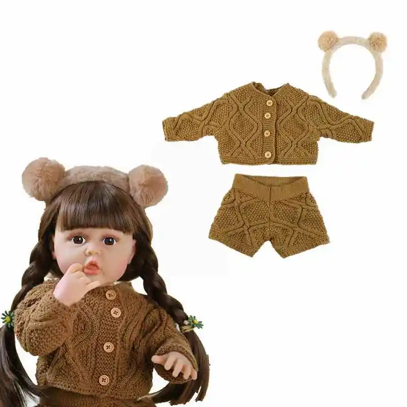 Doll Clothes for 55cm Dolls 22inch Doll's Clothing Sweater Dress Overall  DIY Toy Dolls Outfit for Dolls Clothes Accessories