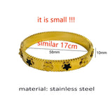 Hot Sale Fashion Gold Color Stainless Steel Flower Bracelets & Bangles For Women Pulseira Love Cute Bracelet Jewelry Party Gift