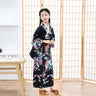 Cute girl, Japanese ethnic style kimono and dance dress, retro printed flower stage show costume