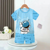 Anime Summer Kids Ice Silk Pajamas Kawaii MyMelodys Kuromis Cinnamorolls Cartoon Short Sleeve Cardigan Loungewear Set