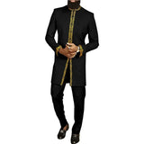 Men's Designer Clother Luxury Brand Clothing For Male African Traditional Outfit Dashiki 2Pc Elegant Men Suits Full Pant Sets