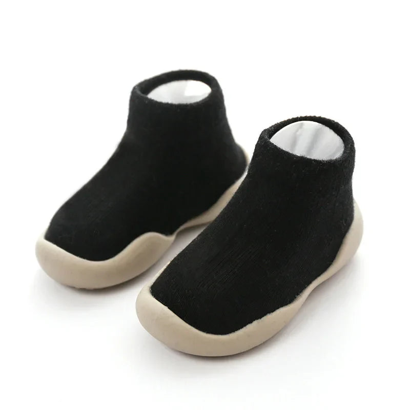 Unisex Baby Shoes First Shoes Baby Walkers Toddler First Walker Baby Girl Kids Soft Rubber Sole Baby Shoe Knit Booties Anti-slip