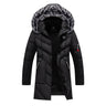 Men's Thick Fleece Winter Jacket Fashion Fur Hooded Warm Cooton Parka Male Solid Cotton Outwear Coats Windbreaker Plus Size 6XL