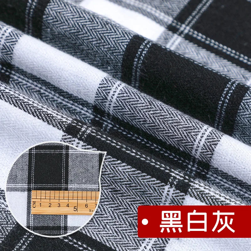 Yarn Dyed Soft Thickening Grinding Wool Plaid Fabric JK Clothing Shirt Skirt Jacket Pants Check Cloth DIY Apparel Sewing Fabrics