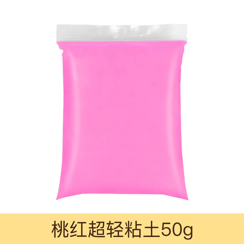 50g/bag Air Dry Plasticine Modeling Clay Slime DIY Handicraft Material Creative Toy Children' Playdough Light Clay Toy for Kid