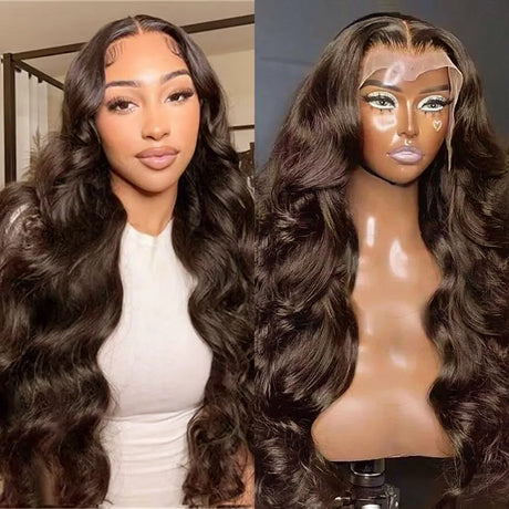 Chocolate Brown Lace Front Wigs Body Wave Lace Front Wig Brown Lace Front Human Hair Wigs Hd 13x4 Lace Frontal Wig Colored Wigs