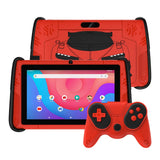 PRITOM 7" Android 12 Tablet for Children, 4GB RAM 64GB ROM, Kids Software Pre-Installed, WiFi, with Cool Sports Car Shape Case