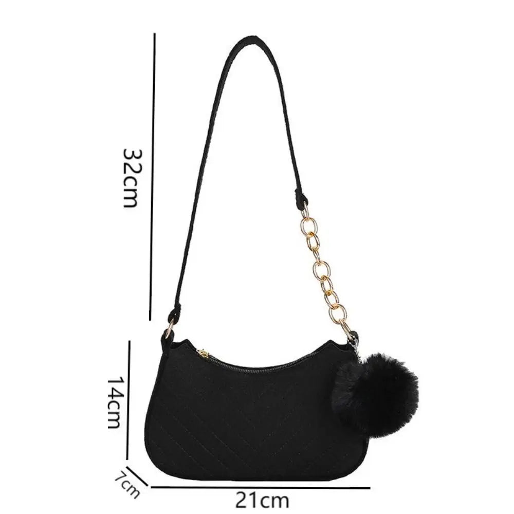 Fashion Women Handbag Solid Color Casual Mini Underarm Bag Female Chain Shoulder Pouch Hot Sale Ladies Leather Tote Bag